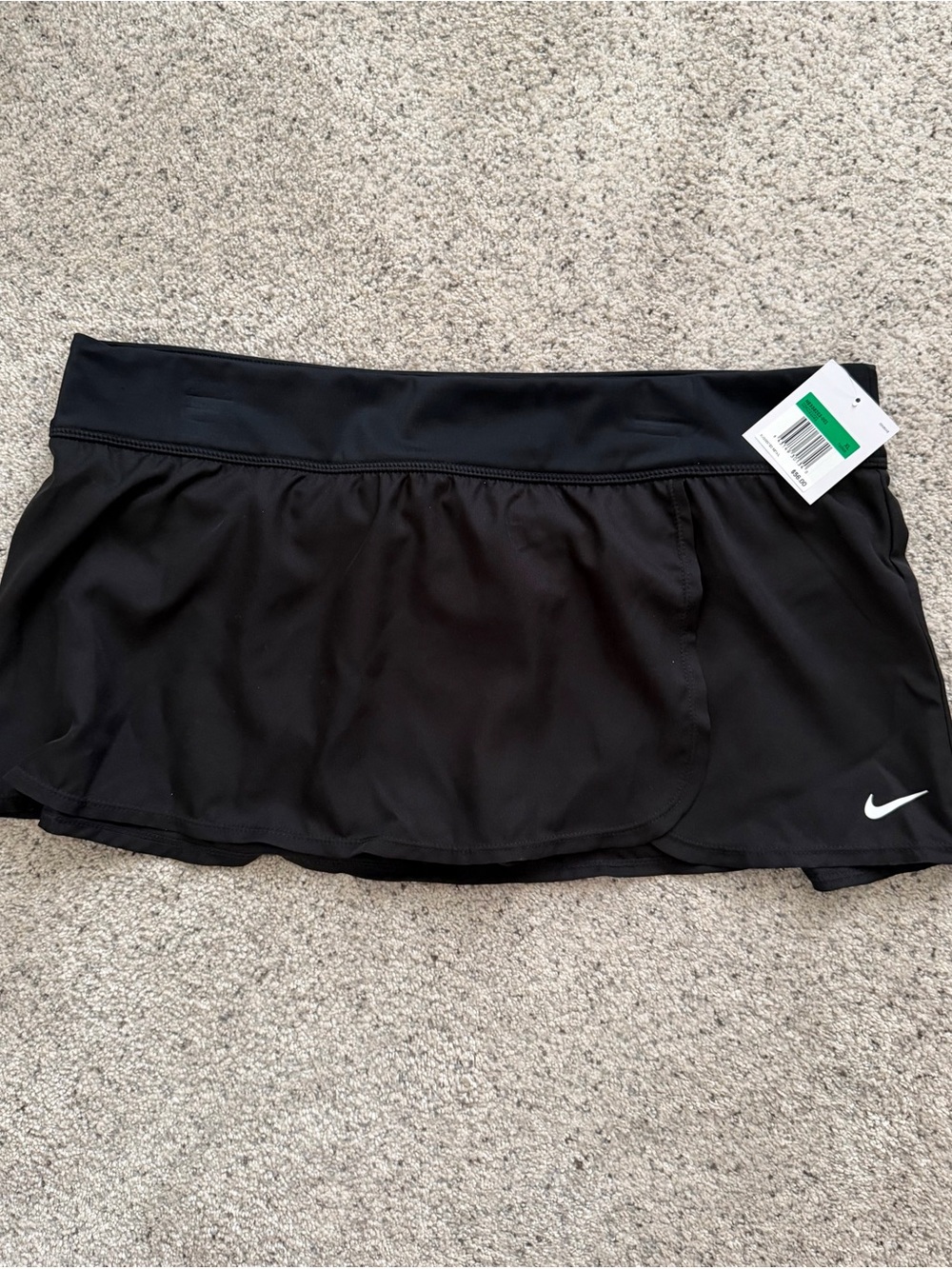 Womans XL Nike Black Women's Athletic/Swim Skort with White Swoosh